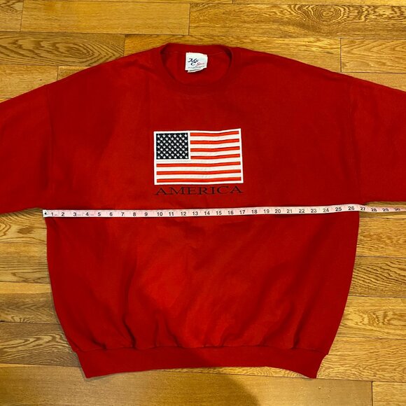 Vintage Mccc Sport US Flag America Patriotic Embroidery Red Men’s 2XL XXL - Picture 7 of 11